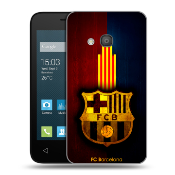 Пластиковый чехол на Alcatel One Touch Pixi 4 (4) с принтом Барселона Barcelona