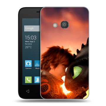 Пластиковый чехол на Alcatel One Touch Pixi 4 (4) с принтом Как приручить дракона