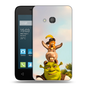 Пластиковый чехол на Alcatel One Touch Pixi 4 (4) с принтом Шрек Shrek