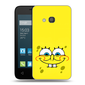 Пластиковый чехол на Alcatel One Touch Pixi 4 (4) с принтом спанчбоб спанч боб