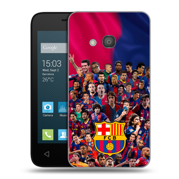 Пластиковый чехол на Alcatel One Touch Pixi 4 (4) с принтом Барселона Barcelona