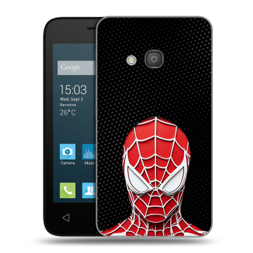 Пластиковый чехол на Alcatel One Touch Pixi 4 (4) с принтом человек паук spiderman