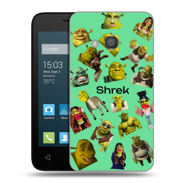 Пластиковый чехол на Alcatel One Touch Pixi 4 (4) с принтом Шрек Shrek