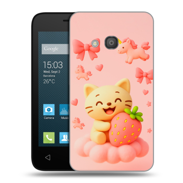 Пластиковый чехол на Alcatel One Touch Pixi 4 (4) с принтом для девочек