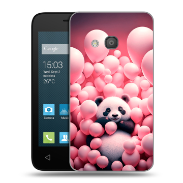 Пластиковый чехол на Alcatel One Touch Pixi 4 (4) с принтом Панда