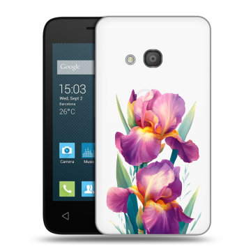 Пластиковый чехол на Alcatel One Touch Pixi 4 (4) с принтом Цветы орхидеи