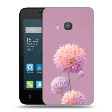 Пластиковый чехол на Alcatel One Touch Pixi 4 (4) с принтом Цветы