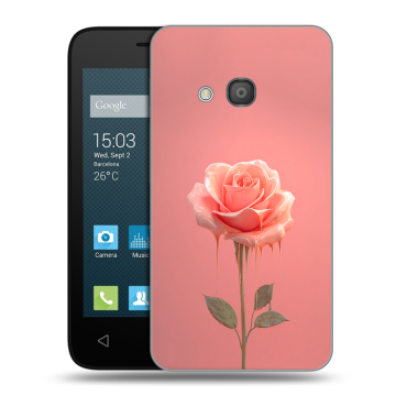 Пластиковый чехол на Alcatel One Touch Pixi 4 (4) с принтом Розовая роза
