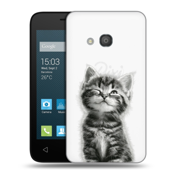 Пластиковый чехол на Alcatel One Touch Pixi 4 (4) с принтом Котенок Пластиковый чехол на Alcatel One Touch Pixi 4 (4) с принтом Котенок