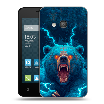 Пластиковый чехол на Alcatel One Touch Pixi 4 (4) с принтом Медведь