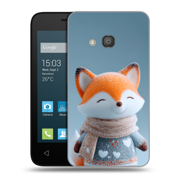 Пластиковый чехол на Alcatel One Touch Pixi 4 (4) с принтом Лиса