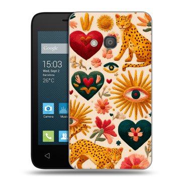Пластиковый чехол на Alcatel One Touch Pixi 4 (4) с принтом Модный принт