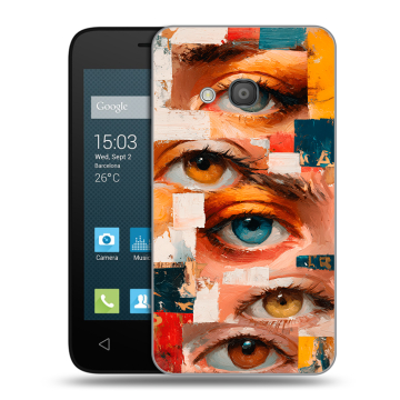 Пластиковый чехол на Alcatel One Touch Pixi 4 (4) с принтом Модный принт