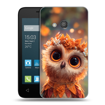 Пластиковый чехол на Alcatel One Touch Pixi 4 (4) с принтом Милая сова