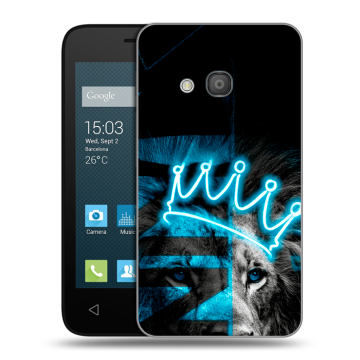 Пластиковый чехол на Alcatel One Touch Pixi 4 (4) с принтом Король лев