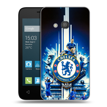 Пластиковый чехол на Alcatel One Touch Pixi 4 (4) с принтом Chelsea Челси