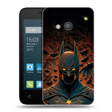 Пластиковый чехол на Alcatel One Touch Pixi 4 (4) с принтом Batman Бэтмен