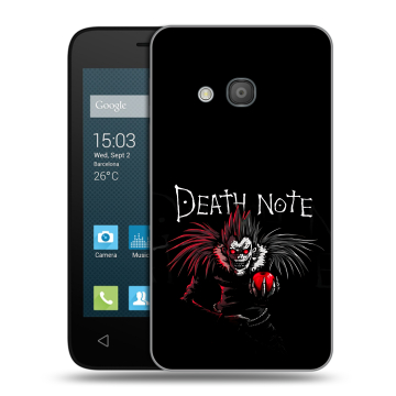 Пластиковый чехол на Alcatel One Touch Pixi 4 (4) с принтом Death note Тетрадь смерти