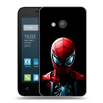 Пластиковый чехол на Alcatel One Touch Pixi 4 (4) с принтом Spiderman Человек паук