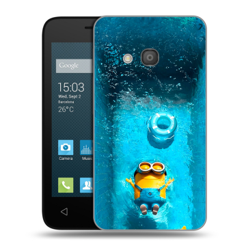 Пластиковый чехол на Alcatel One Touch Pixi 4 (4) с принтом Миньоны Пластиковый чехол на Alcatel One Touch Pixi 4 (4) с принтом Миньоны