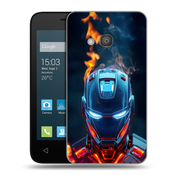 Пластиковый чехол на Alcatel One Touch Pixi 4 (4) с принтом IronMan Железный человек