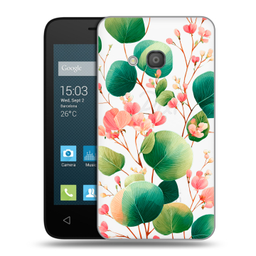 Пластиковый чехол на Alcatel One Touch Pixi 4 (4) с принтом женский