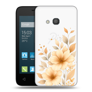 Пластиковый чехол на Alcatel One Touch Pixi 4 (4) с принтом для девушки