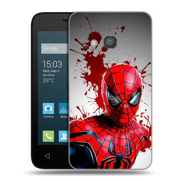 Пластиковый чехол на Alcatel One Touch Pixi 4 (4) с принтом Spiderman Человек паук Пластиковый чехол на Alcatel One Touch Pixi 4 (4) с принтом Spiderman Человек паук