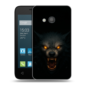 Пластиковый чехол на Alcatel One Touch Pixi 4 (4) с принтом Волк