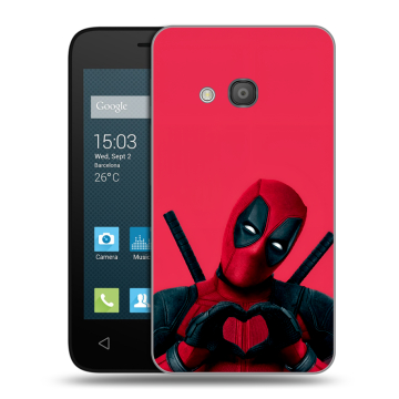 Пластиковый чехол на Alcatel One Touch Pixi 4 (4) с принтом Дедпул Deadpool