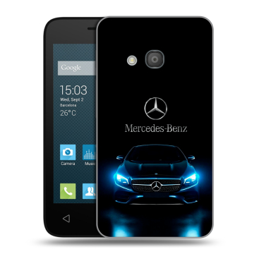 Пластиковый чехол на Alcatel One Touch Pixi 4 (4) с принтом Mercedes Мерседес