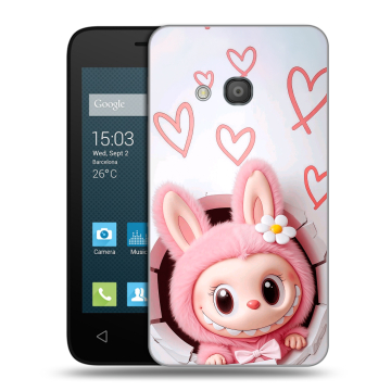 Пластиковый чехол на Alcatel One Touch Pixi 4 (4) с принтом Labubu Лабубу