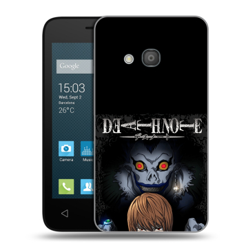 Пластиковый чехол на Alcatel One Touch Pixi 4 (4) с принтом Death note Тетрадь смерти