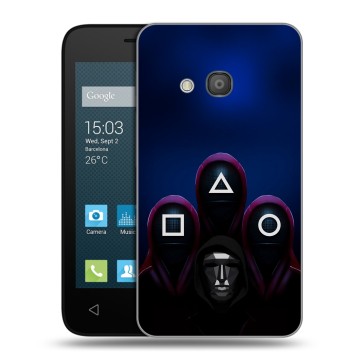 Пластиковый чехол на Alcatel One Touch Pixi 4 (4) с принтом Игра Кальмара