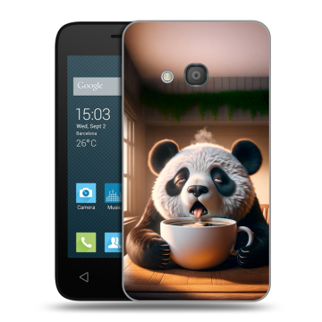 Пластиковый чехол на Alcatel One Touch Pixi 4 (4) с принтом смешная панда Пластиковый чехол на Alcatel One Touch Pixi 4 (4) с принтом смешная панда
