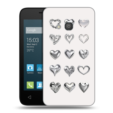 Пластиковый чехол на Alcatel One Touch Pixi 4 (4) с принтом Y2K сердечки Пластиковый чехол на Alcatel One Touch Pixi 4 (4) с принтом Y2K сердечки