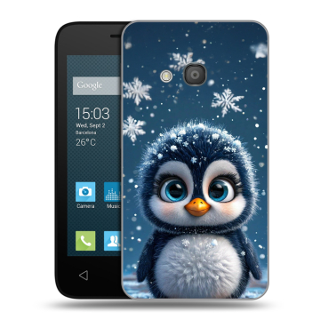 Пластиковый чехол на Alcatel One Touch Pixi 4 (4) с принтом Новый год