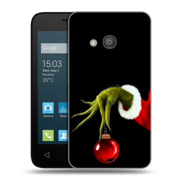 Пластиковый чехол на Alcatel One Touch Pixi 4 (4) с принтом Новый год Гринч