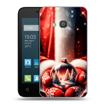Пластиковый чехол на Alcatel One Touch Pixi 4 (4) с принтом Новый год