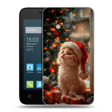 Пластиковый чехол на Alcatel One Touch Pixi 4 (4) с принтом Новый год
