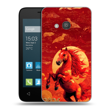 Пластиковый чехол на Alcatel One Touch Pixi 4 (4) с принтом Новый год