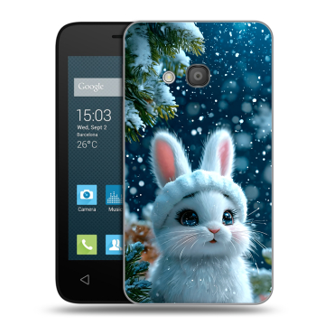 Пластиковый чехол на Alcatel One Touch Pixi 4 (4) с принтом Новый год