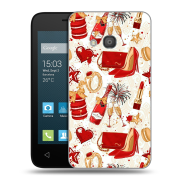 Пластиковый чехол на Alcatel One Touch Pixi 4 (4) с принтом Новый год