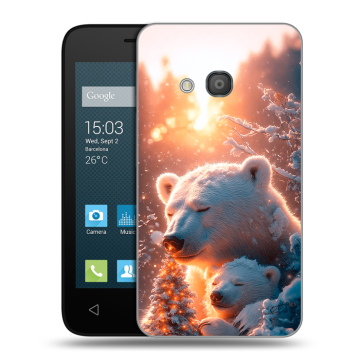 Пластиковый чехол на Alcatel One Touch Pixi 4 (4) с принтом Новый год Пластиковый чехол на Alcatel One Touch Pixi 4 (4) с принтом Новый год