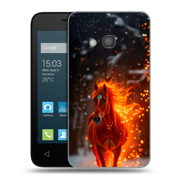 Пластиковый чехол на Alcatel One Touch Pixi 4 (4) с принтом Новый год Пластиковый чехол на Alcatel One Touch Pixi 4 (4) с принтом Новый год