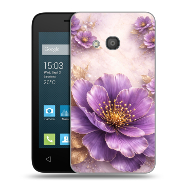 Пластиковый чехол на Alcatel One Touch Pixi 4 (4) с принтом женский