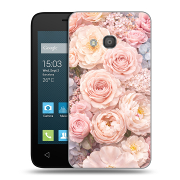 Пластиковый чехол на Alcatel One Touch Pixi 4 (4) с принтом женский