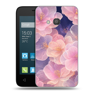Пластиковый чехол на Alcatel One Touch Pixi 4 (4) с принтом женский