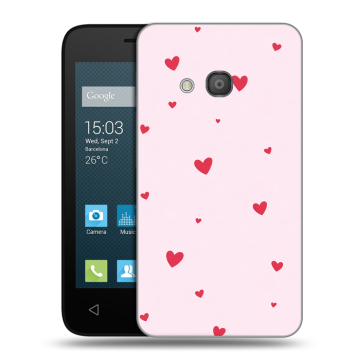 Пластиковый чехол на Alcatel One Touch Pixi 4 (4) с принтом для девочек
