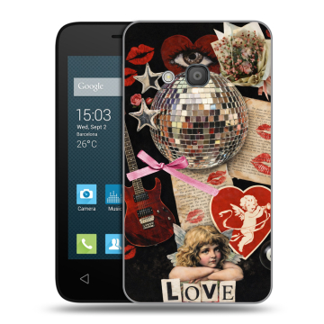 Пластиковый чехол на Alcatel One Touch Pixi 4 (4) с принтом для девочек
